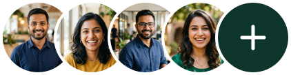 Happy Indian customer avatars